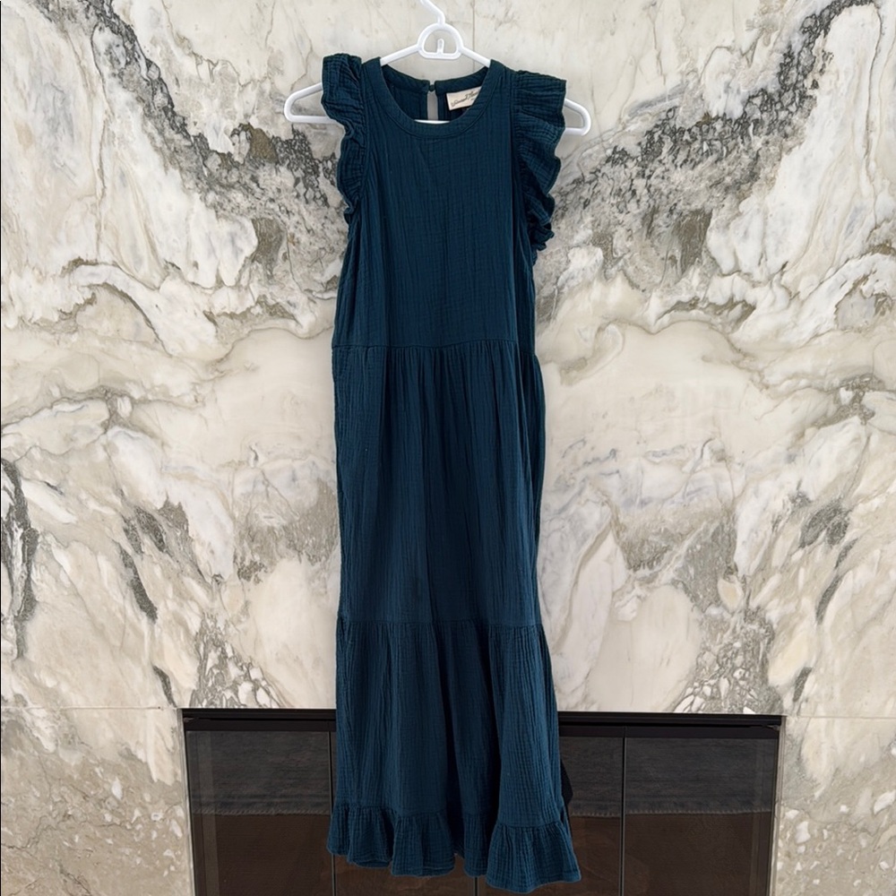 Universal Thread Teal Ruffle Maxi Dress - Gem